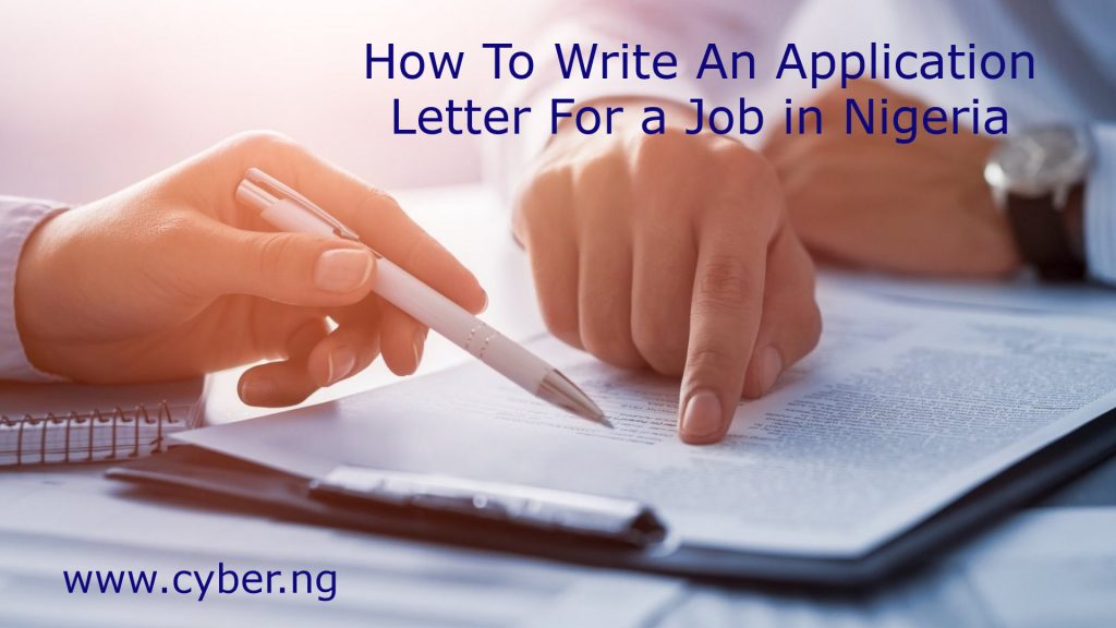 How To Write An Application Letter In Nigeria CYBER NG