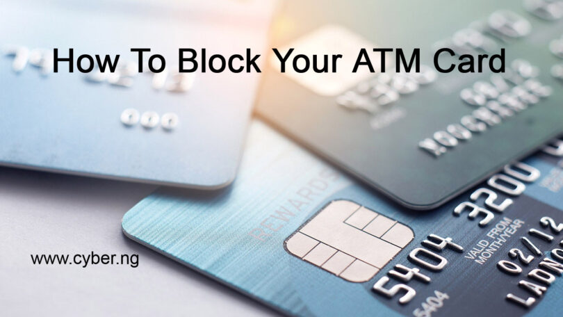 How to block your atm card