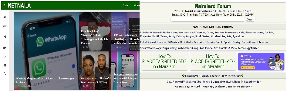 The most popular Nigerian websites 2023